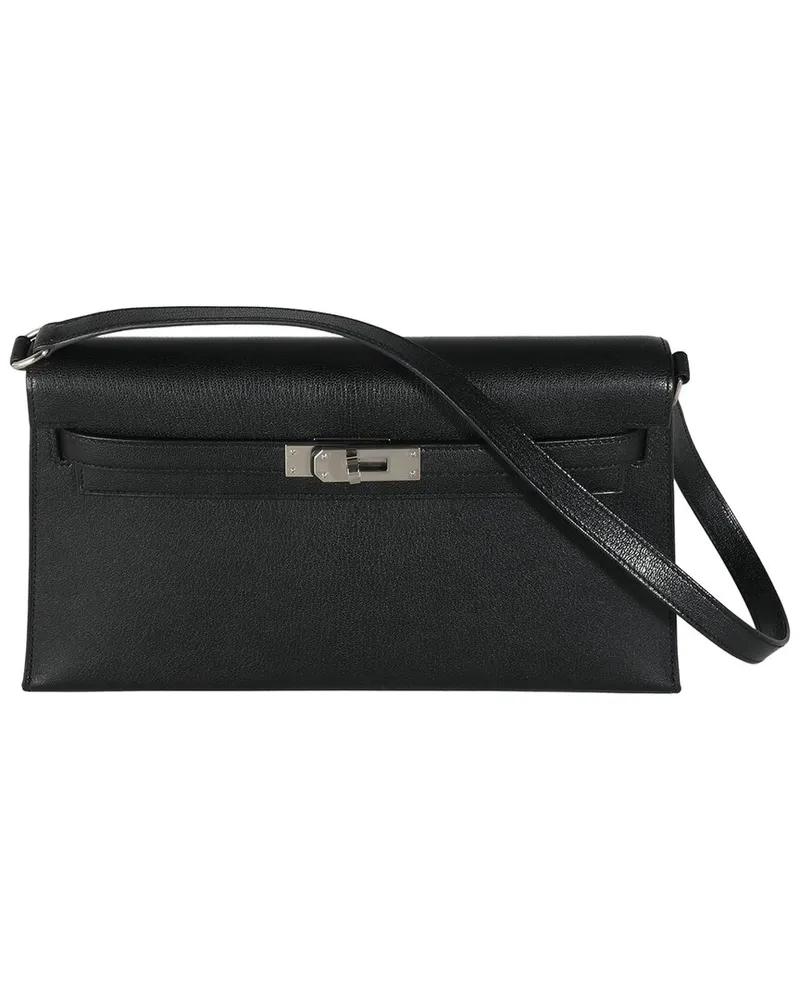 Hermès Black Leather Chamkila Kelly Elan PHW (Authentic Pre-Loved Nocolor