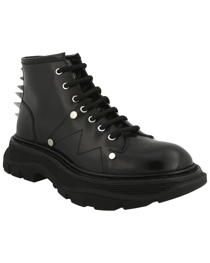 Alexander McQueen Leather Boot Black