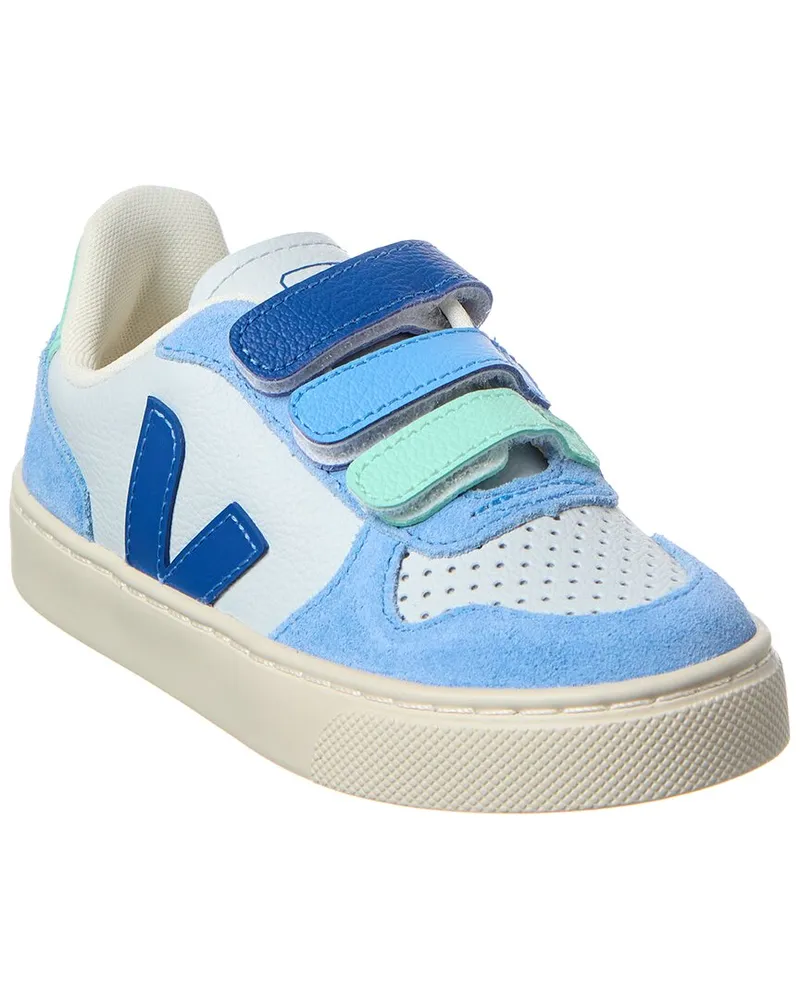 VEJA Small V-10 Leather Sneaker Blue