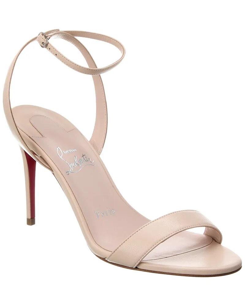 Christian Louboutin Loubigirl 85 Leather Sandal Beige