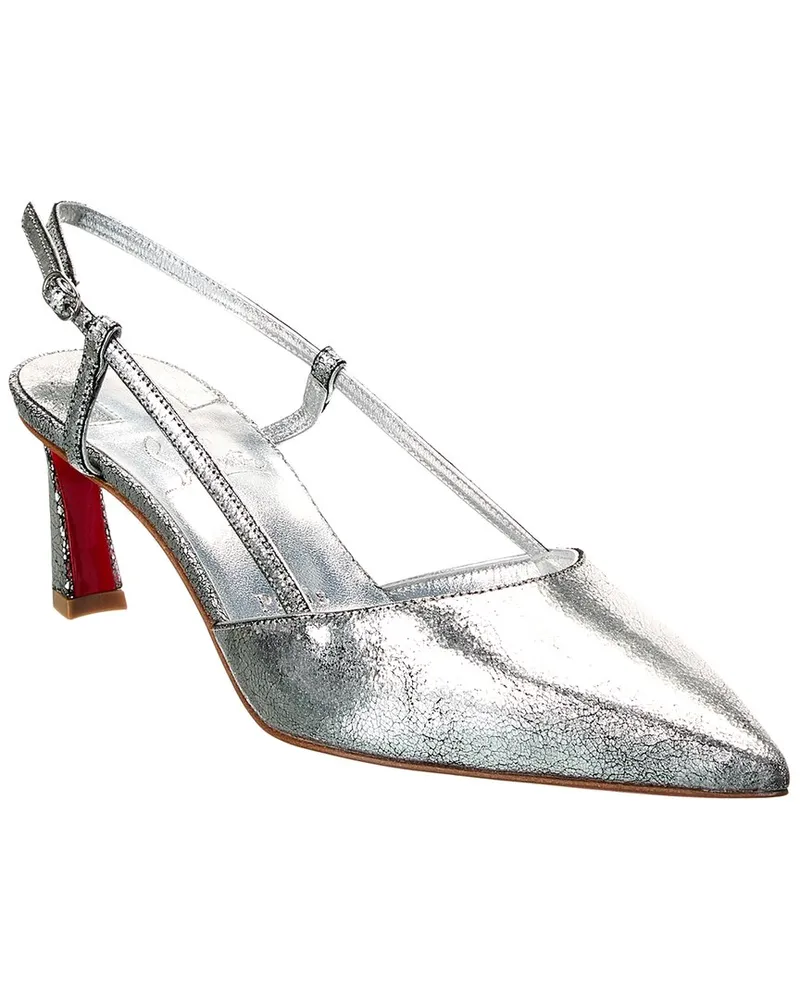 Christian Louboutin Condoroline 55 Leather Slingback Pump Grey