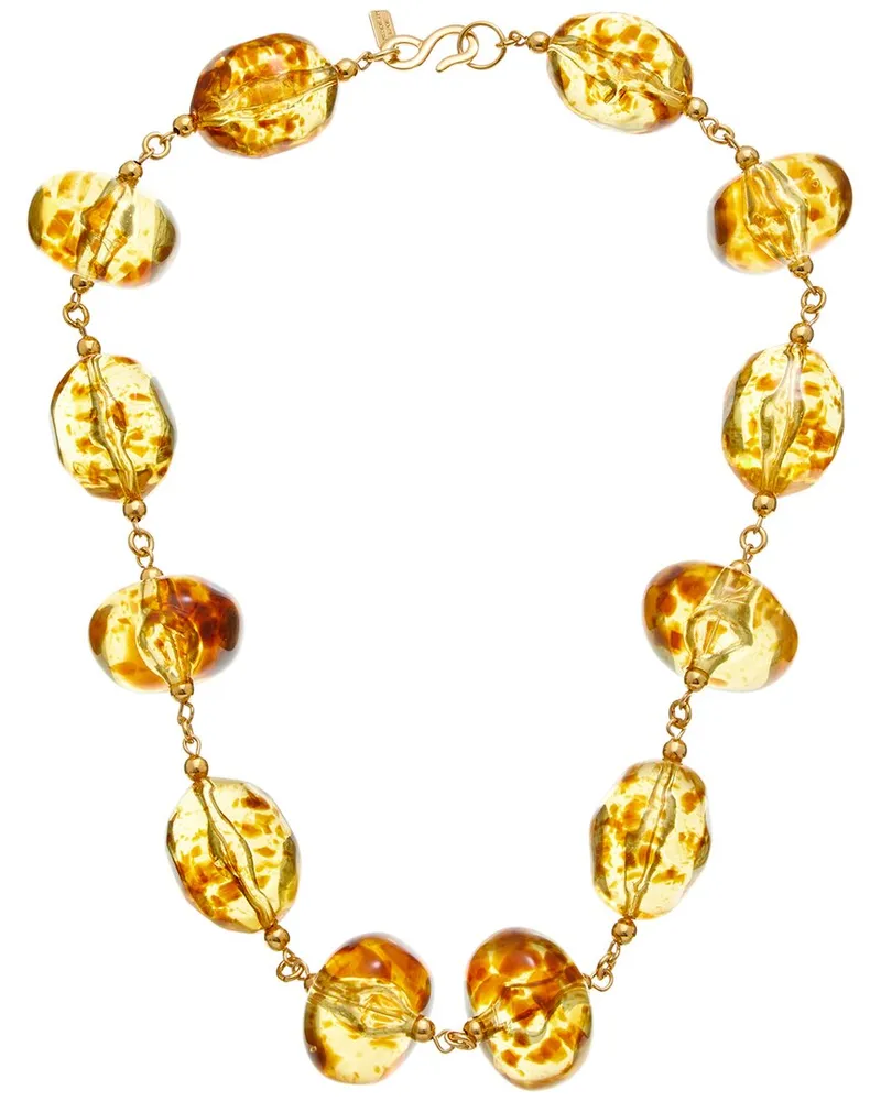 Kenneth Jay Lane 22K Plated Station Necklace Nocolor