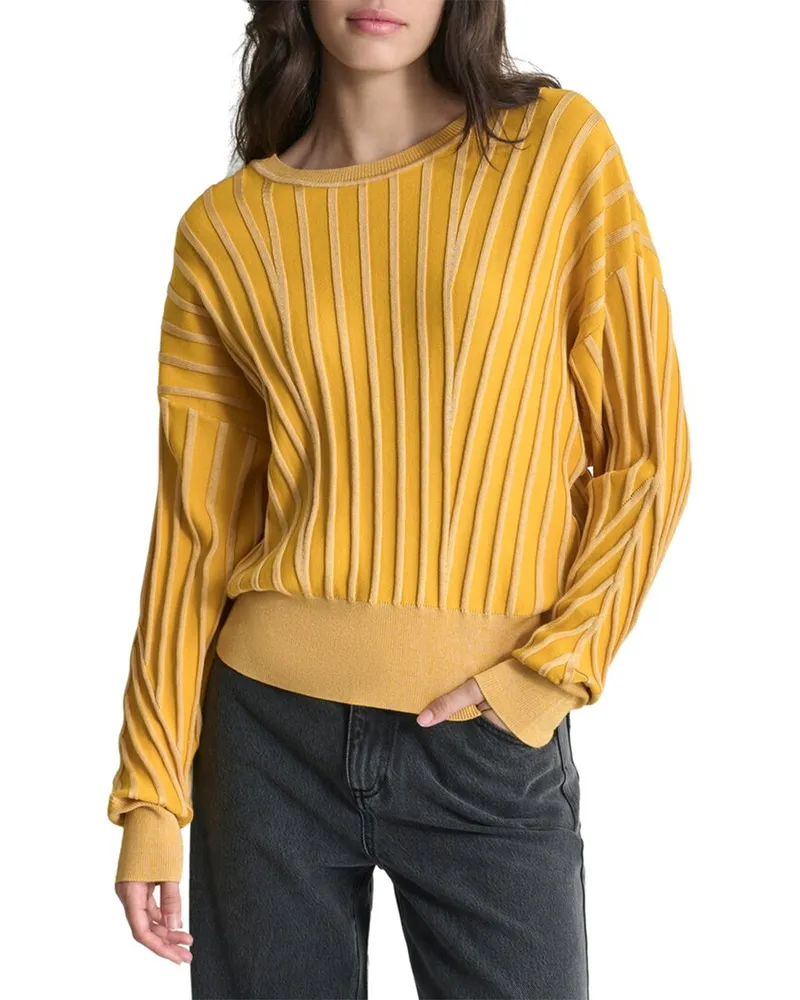 DKNY Transfer Stich Sweater Yellow