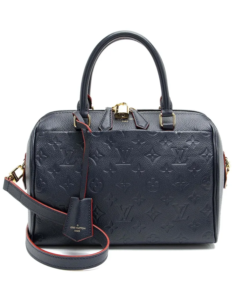 Louis Vuitton Blue Monogram Empreinte Speedy Bandouliere 25 (Authentic Pre-  Loved Nocolor