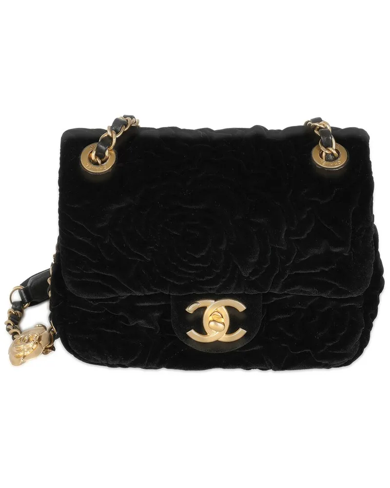 Chanel Black Velvet Mini Square Flap Bag (Authentic Pre-Loved Nocolor