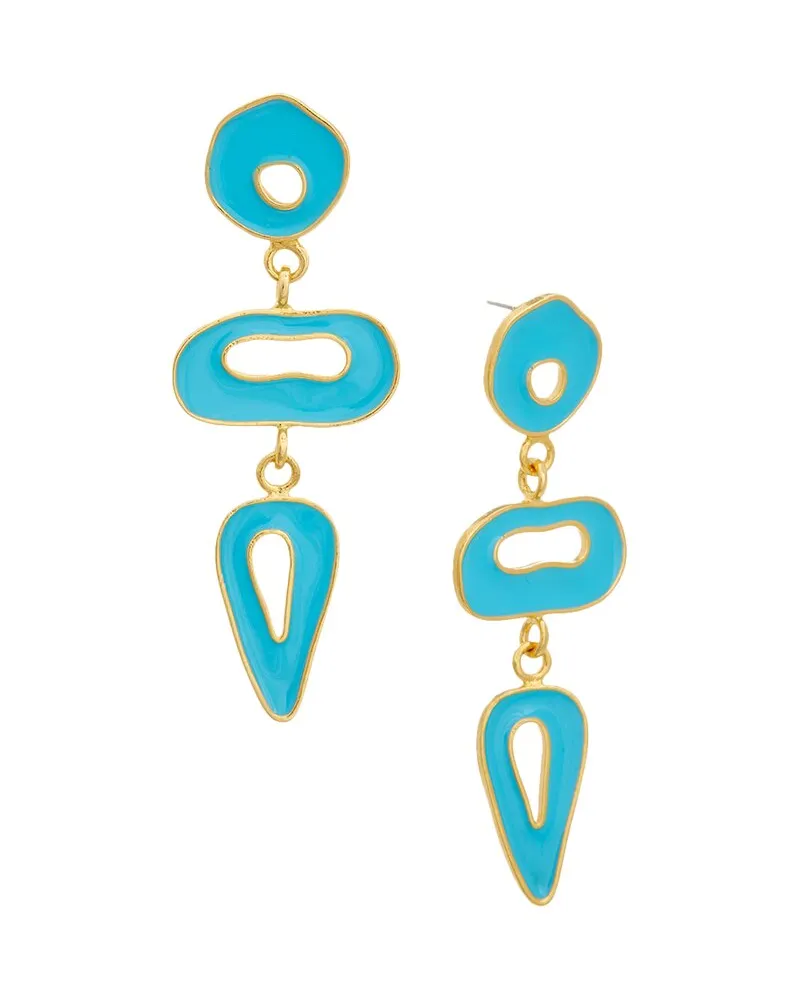 Kenneth Jay Lane 22K Plated Dangle Earrings Nocolor