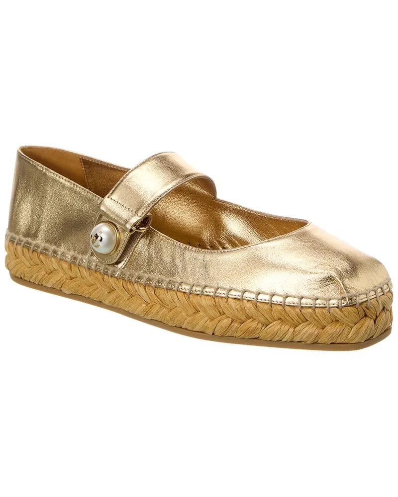 Jimmy Choo Fayence Leather Espadrille Nocolor