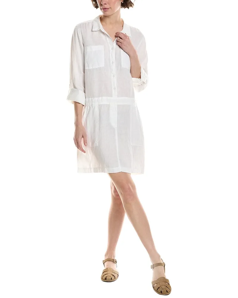 Michael Stars Pilar Linen Shirtdress White