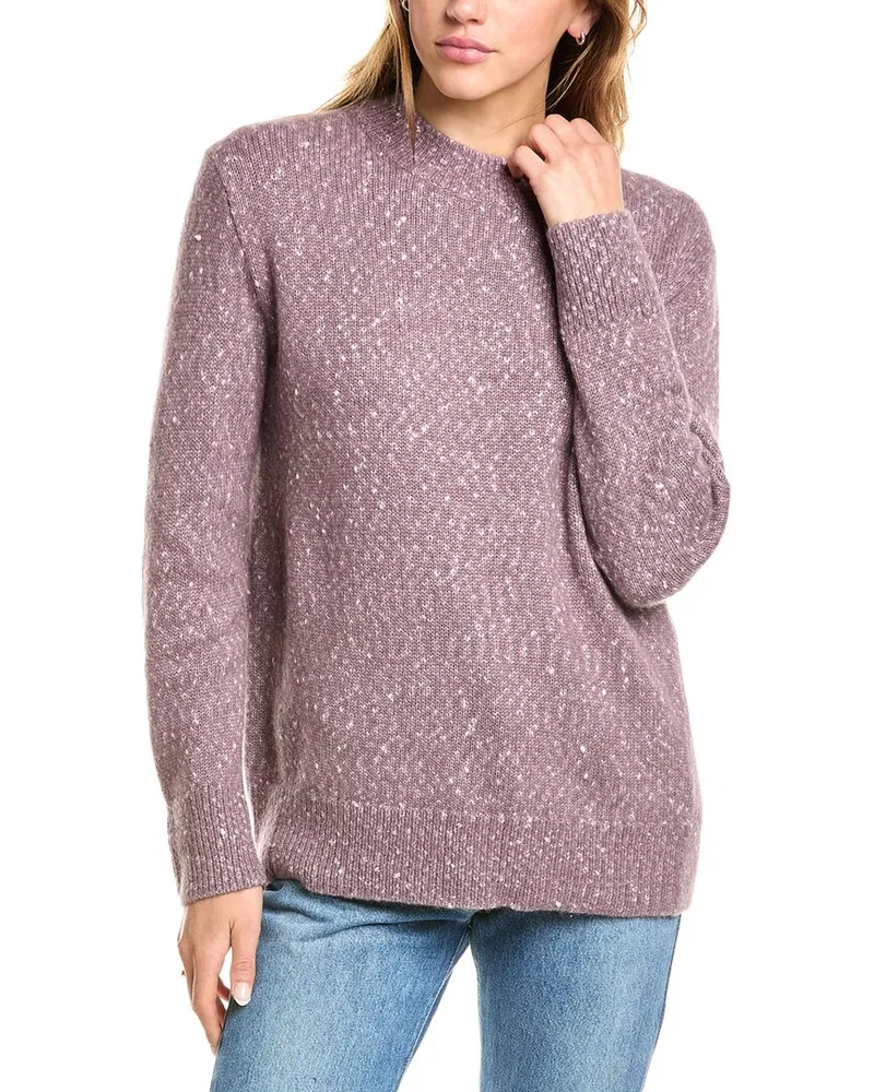Vince Alpaca, Wool, & Silk-Blend Sweater Purple