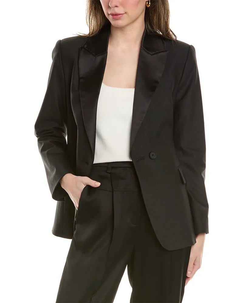 AllSaints Afia Skye Wool-Blend Blazer Black