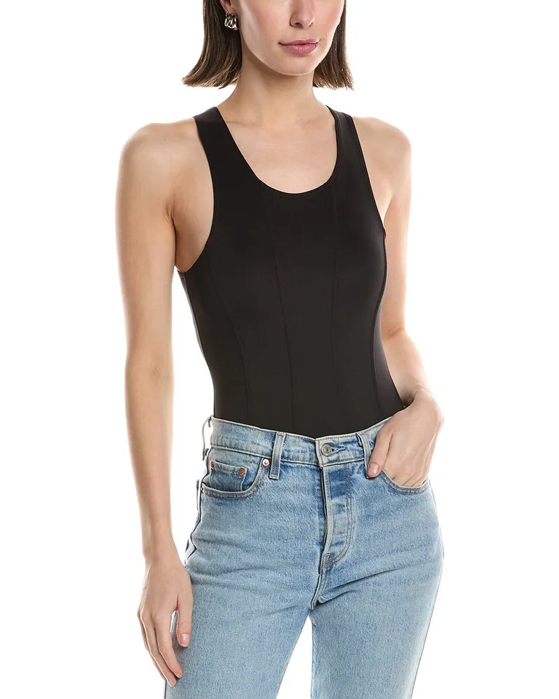 HUDSON Jeans Scoop Neck Bodysuit Black