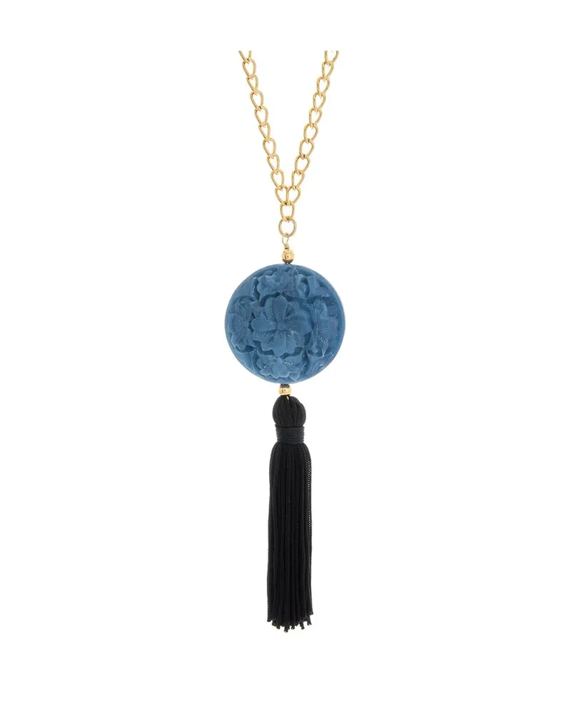 Kenneth Jay Lane 18K Plated Pendant Necklace Nocolor