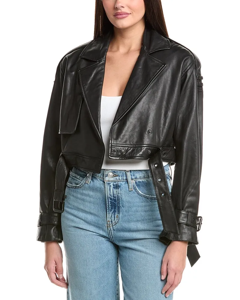 AllSaints Ophelia Leather Jacket Black