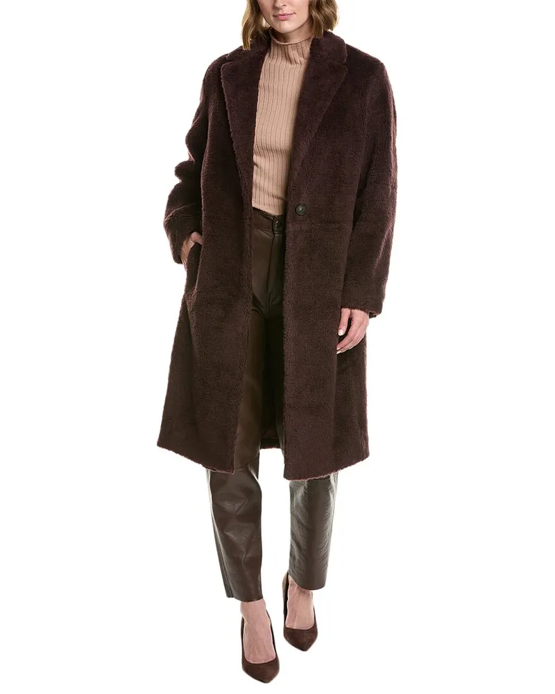 Vince Wool-Blend Coat Black