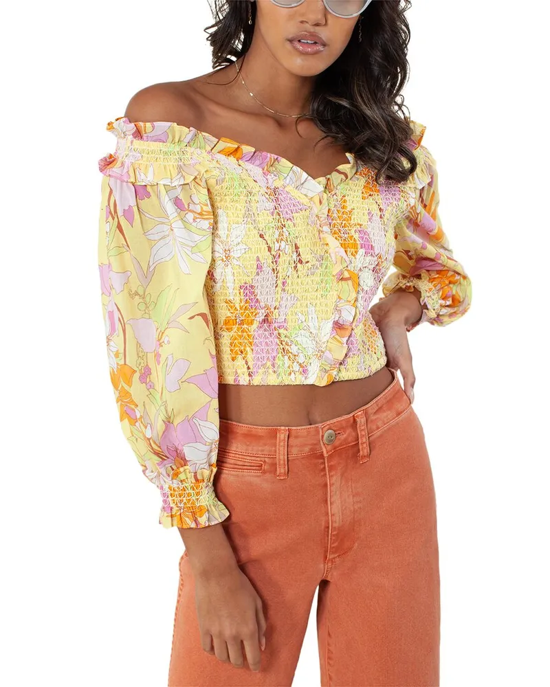 Hale Bob Smocked Top Nocolor