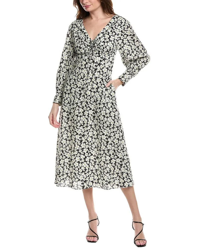 Rebecca Taylor Paige Fleur Maxi Dress Black