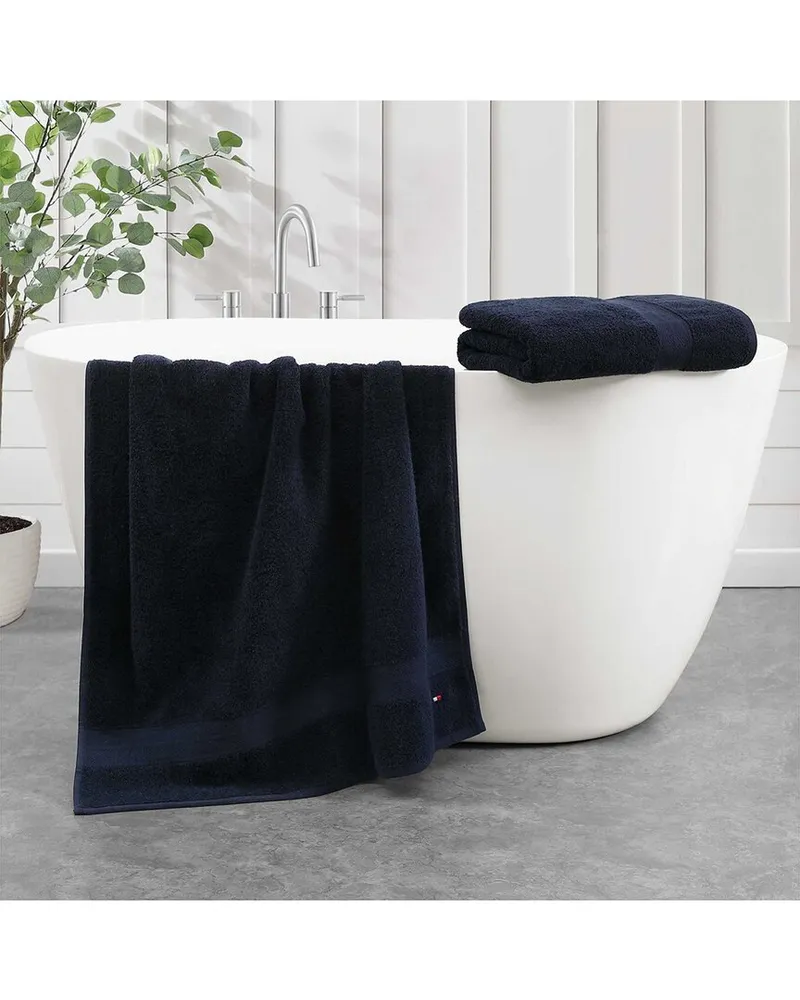 Tommy Hilfiger 200 Thread Count Modern American Solid Carded Cotton Z-Twist 2pc Towel Set Nocolor
