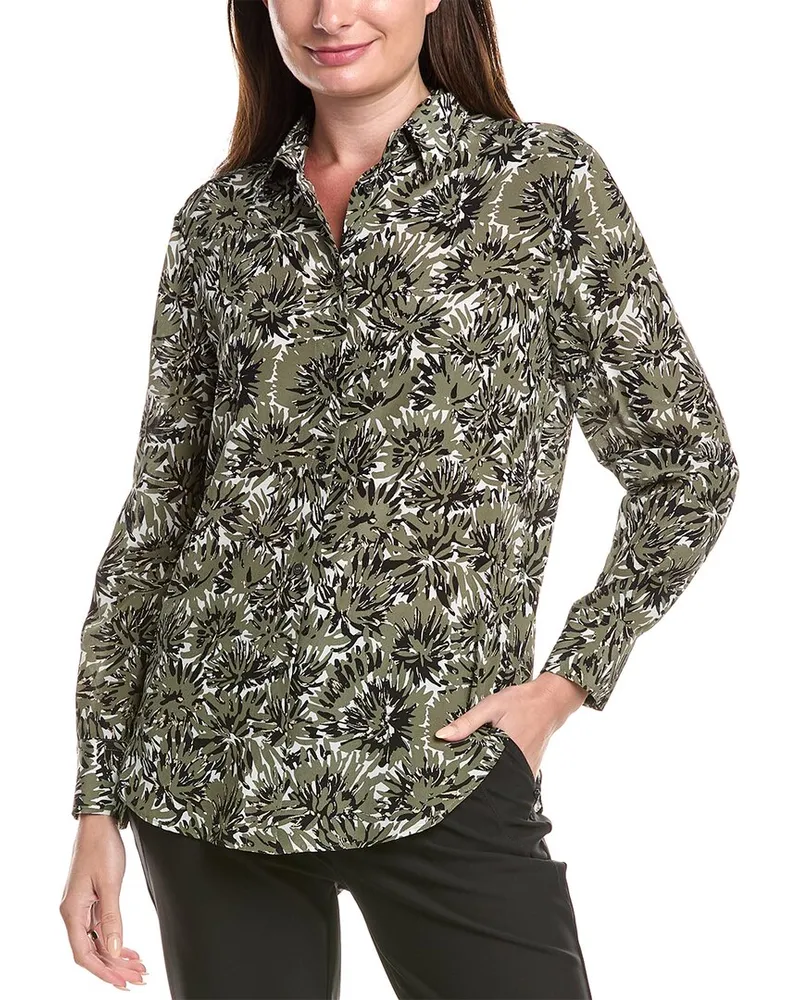 Piazza Sempione Silk Blouse Green