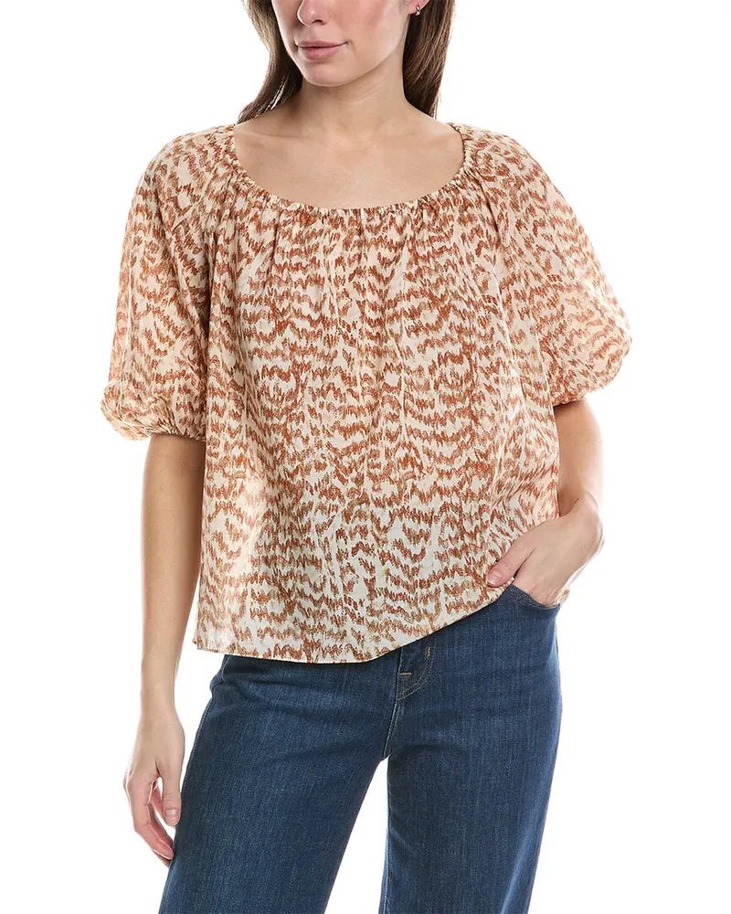 Theory Scoop Tie Top Red