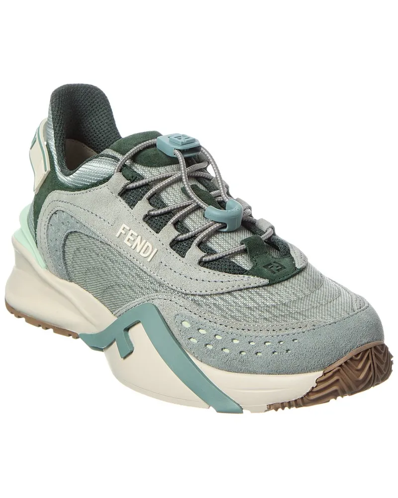 Fendi Flow Mesh & Suede Sneaker Blue