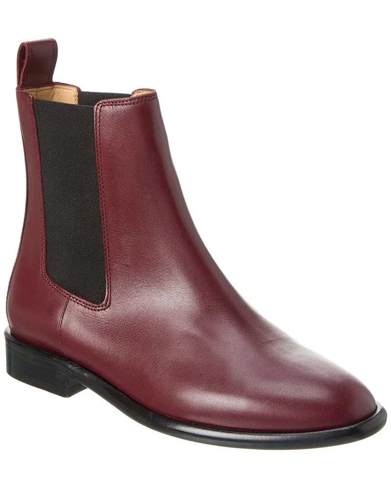 Isabel Marant Galna Leather Bootie Red