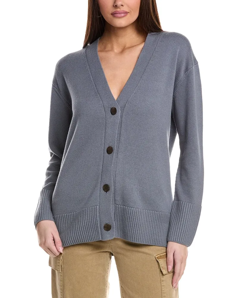 Vince Weekend Wool-Blend Cardigan Blue