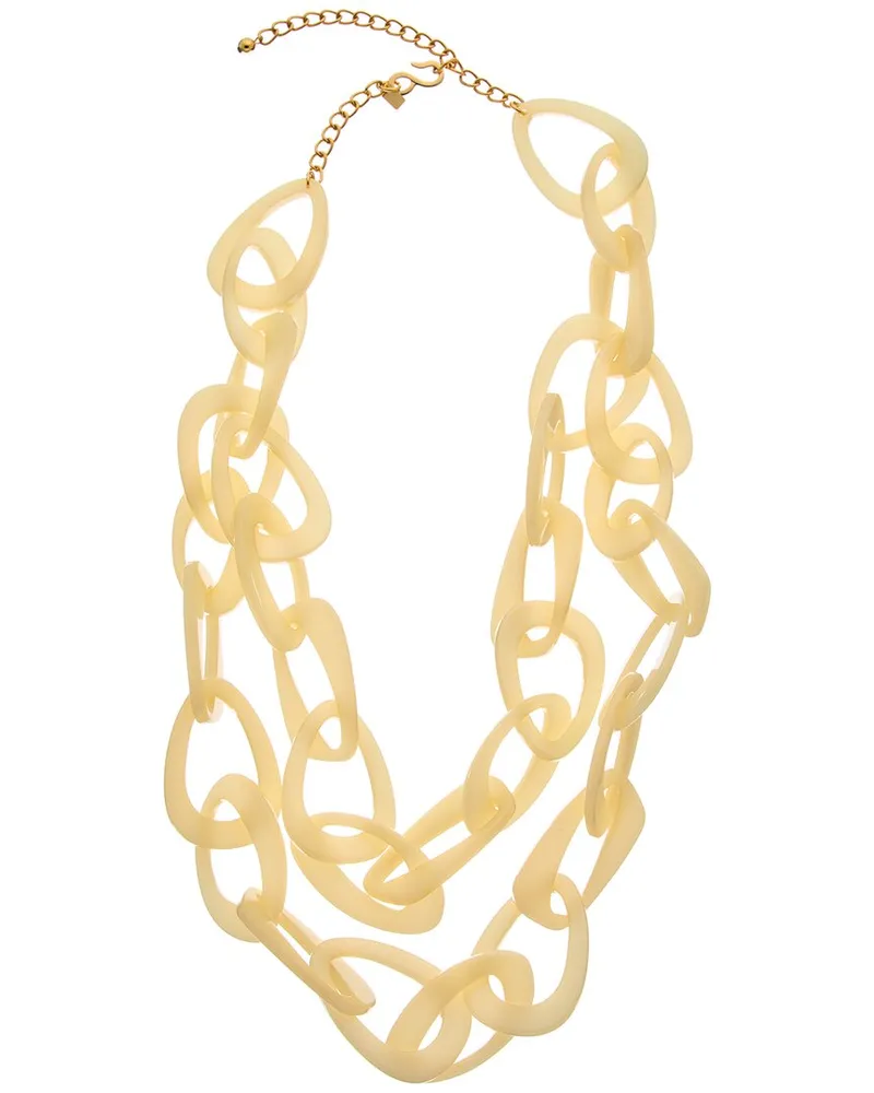 Kenneth Jay Lane Plated Resin Link Necklace Nocolor