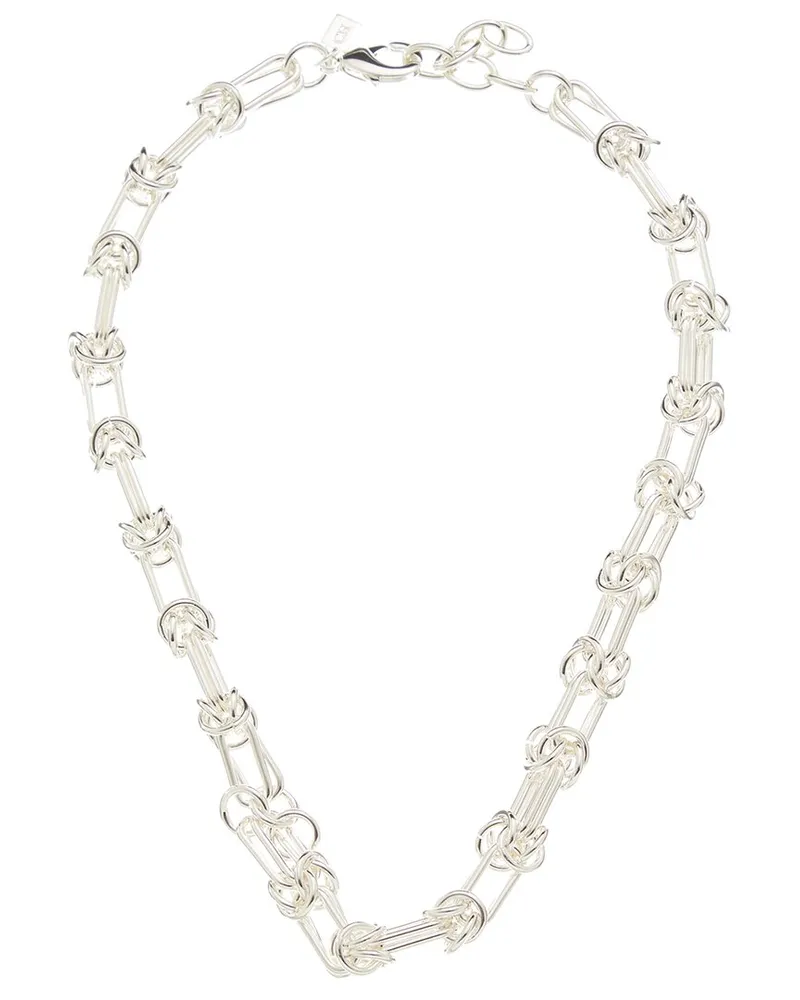 CRYSTAL HAZE Silver Plated Chunky Necklace Nocolor