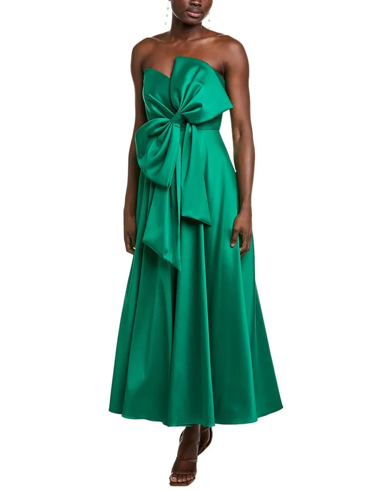 Badgley Mischka Bow Bodice Gown Green