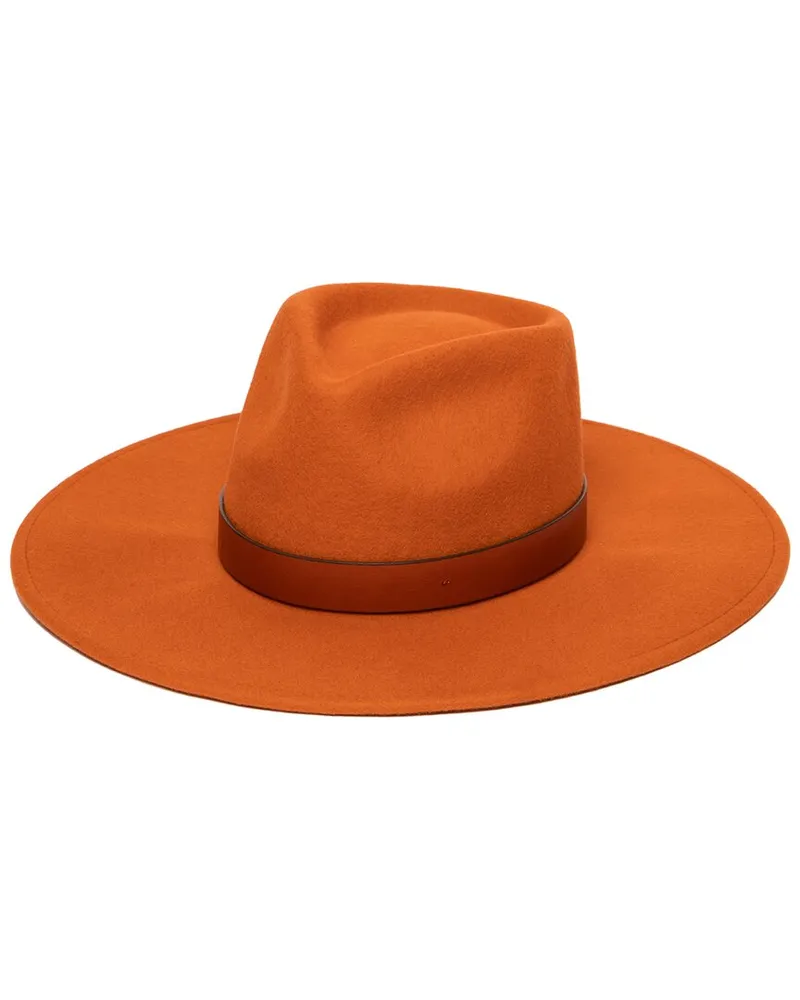 Frye Felt Stiff Brim Wool Cowboy Hat Brown