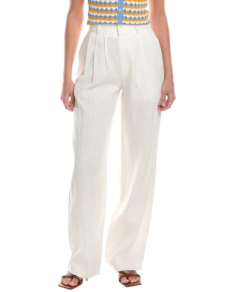 Ronny Kobo Krew Linen Pant White