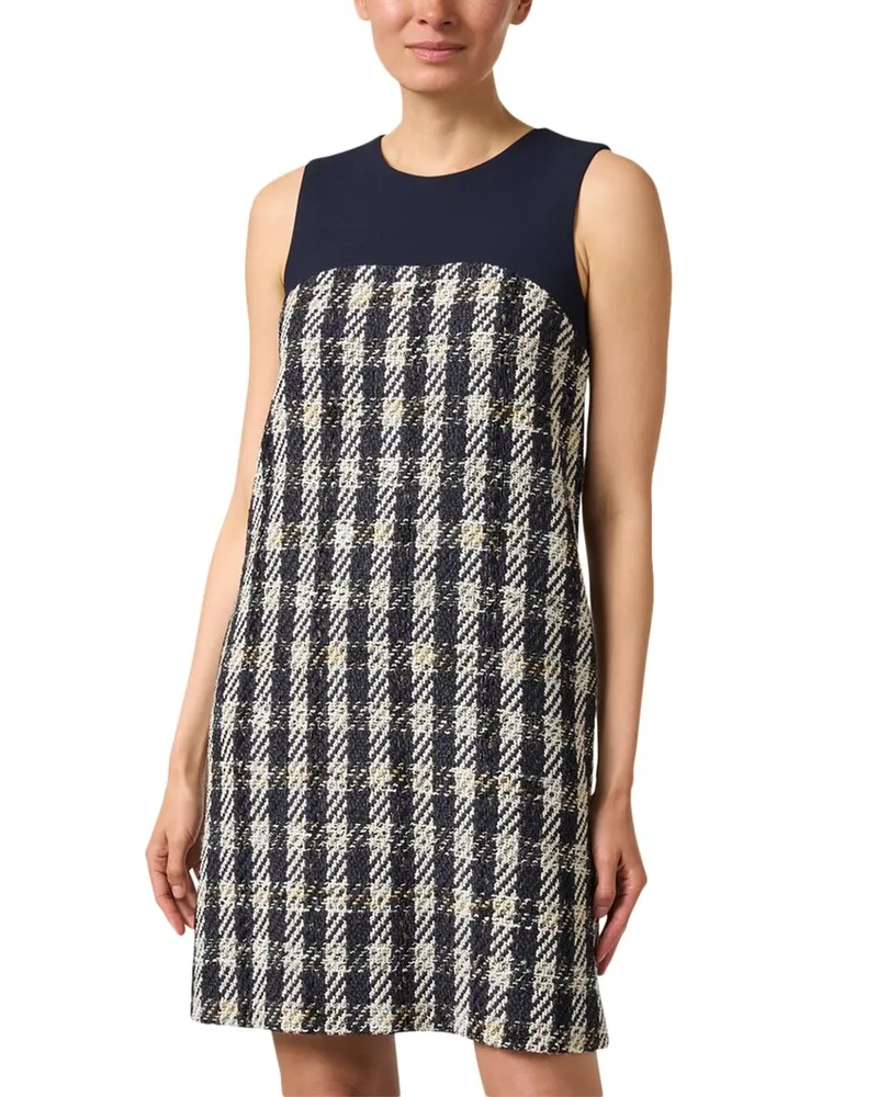 Paule Ka Tweed Wool-Blend Shift Dress Black