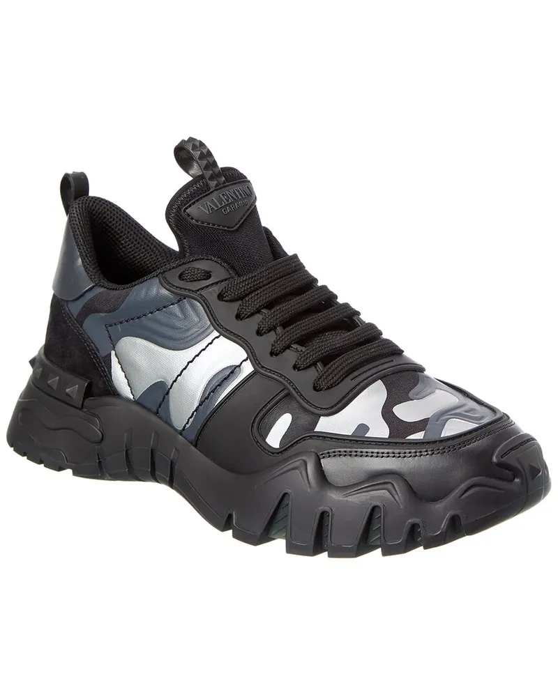 Valentino Garavani Camo Canvas & Leather Sneaker Nocolor