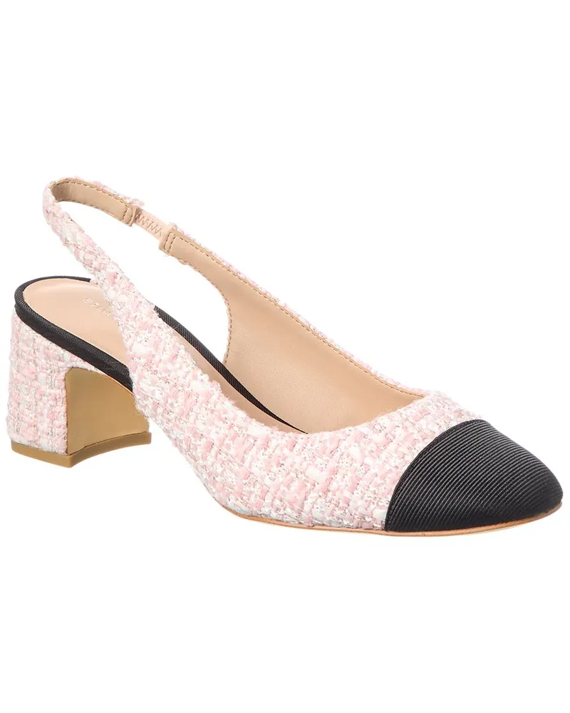 Stuart Weitzman Milla 55 Tweed & Grosgrain Slingback Pump Pink