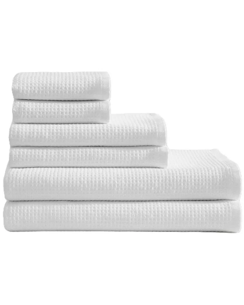 Calvin Klein Eternity Cotton Waffle 6pc Towel Set Nocolor