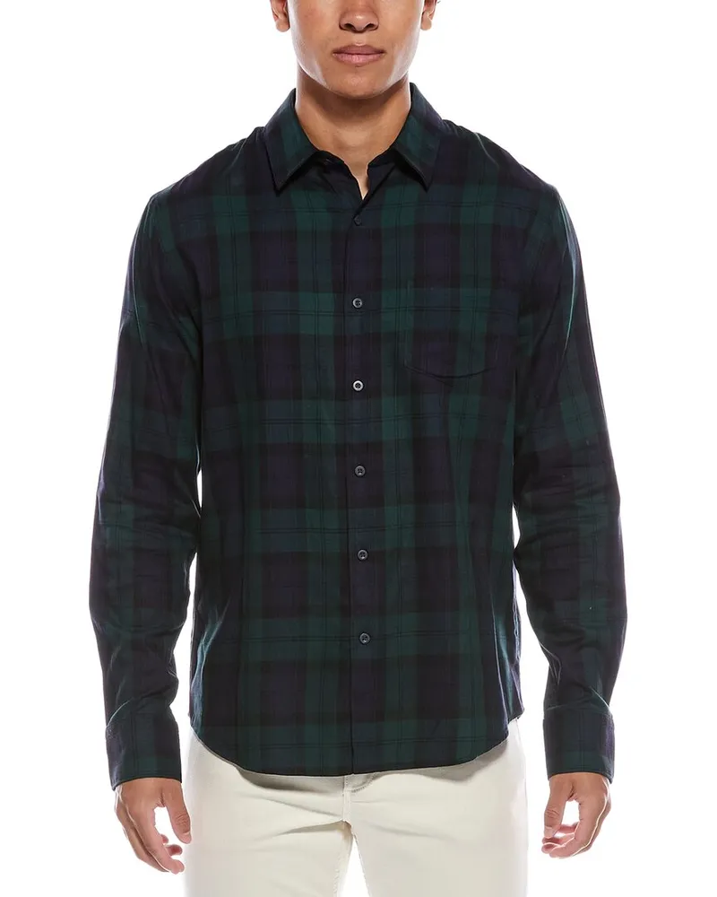 Vince Castaic Plaid Shirt Blue