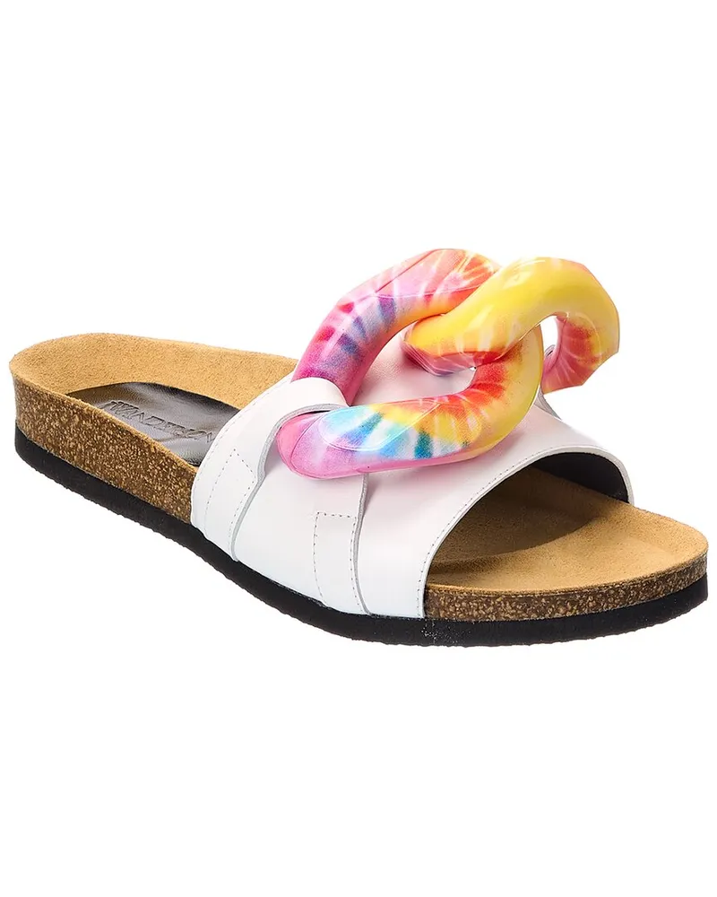 J.W.Anderson Chain Leather Sandal White