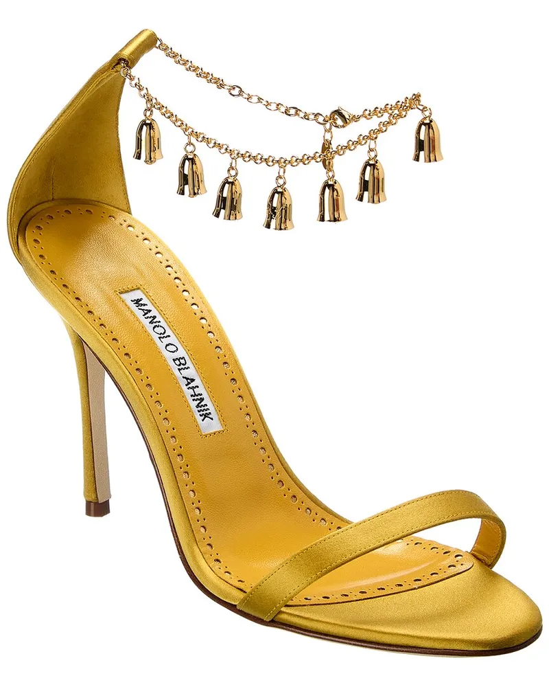 Manolo Blahnik Camanilla 110 Satin Sandal Nocolor