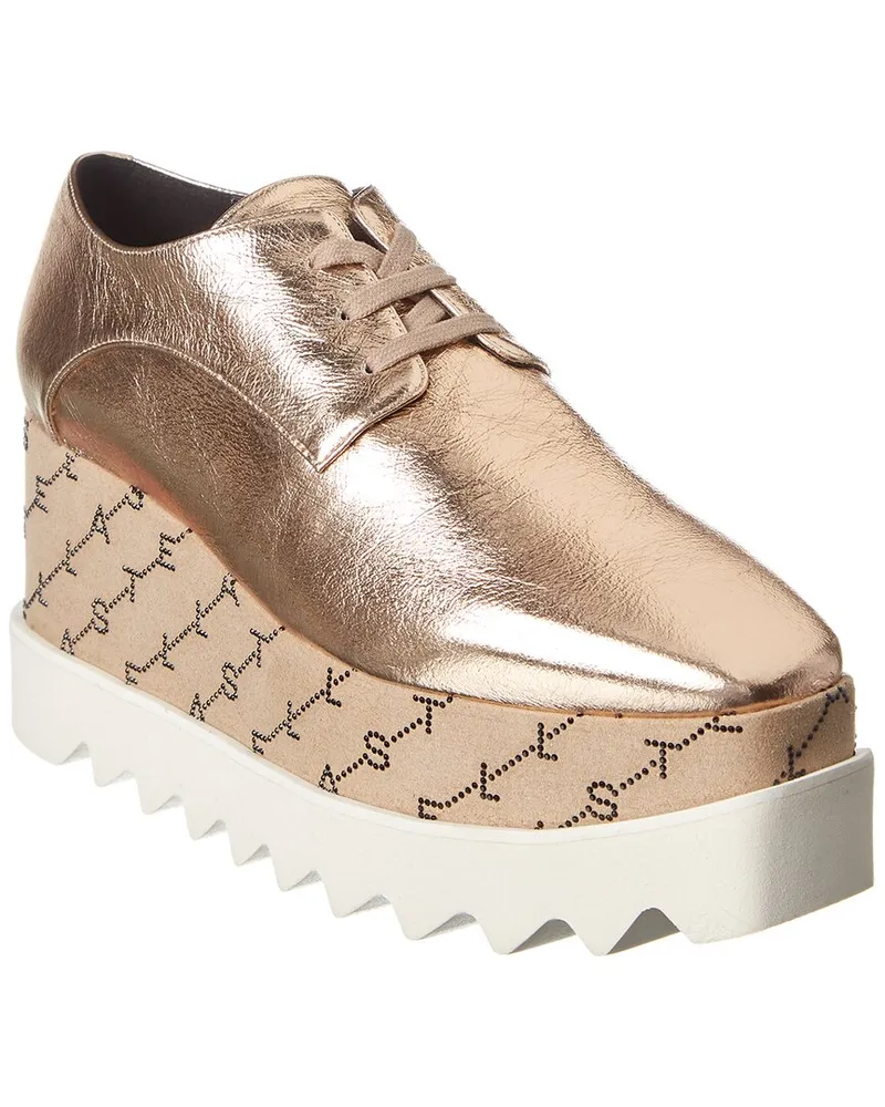 Stella McCartney Elyse Monogram Platform Oxford Gold