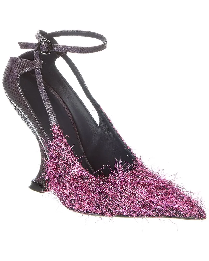 Lanvin Rita Leather Pump Purple