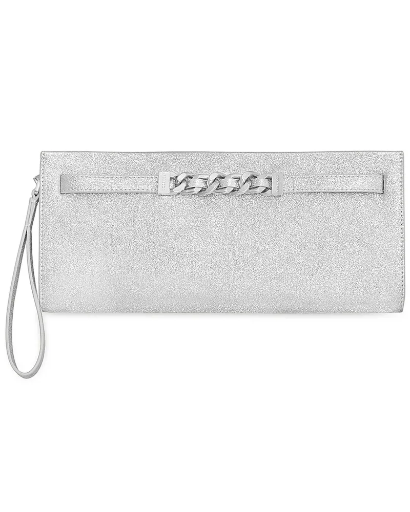 Rebecca Minkoff Curb Link Clutch Silver