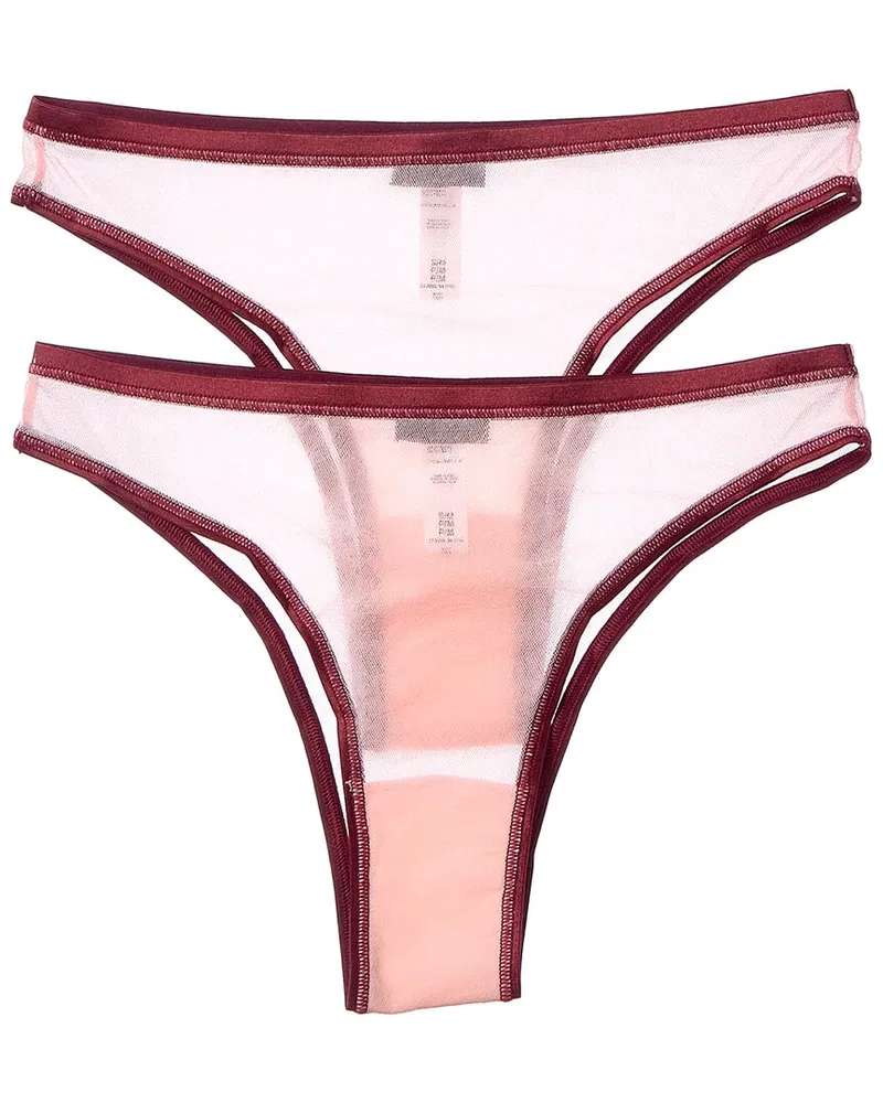 Cosabella 2pk Soire Confidence 2Tone Brazilian Minikini Red
