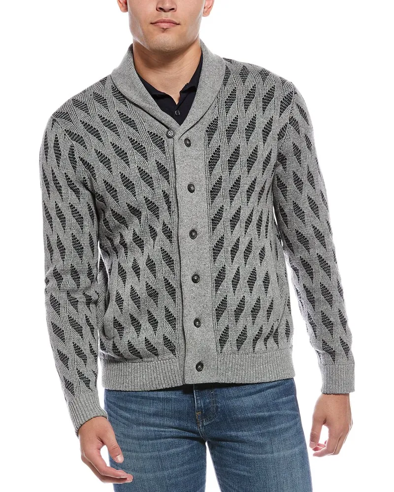 Robert Graham Ivan Wool-Blend Sweater Gray