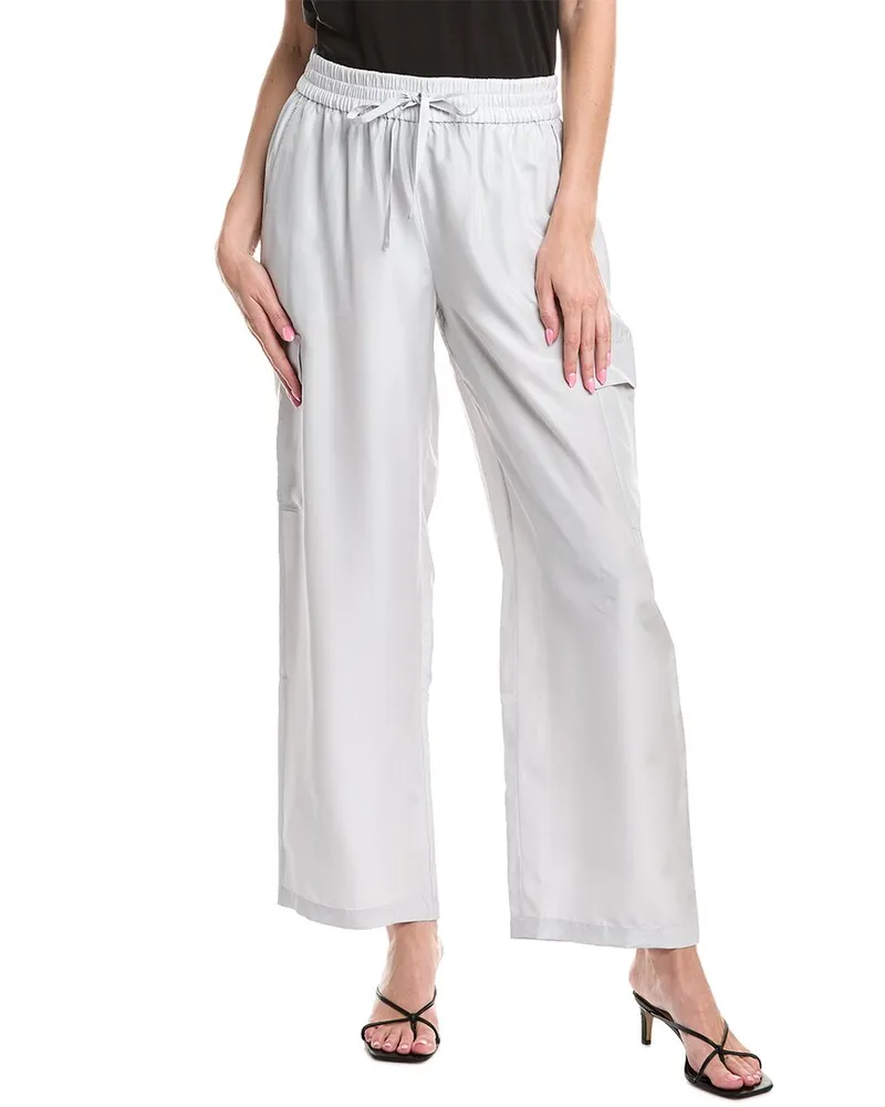 Eileen Fisher Silk Cargo Pant Grey
