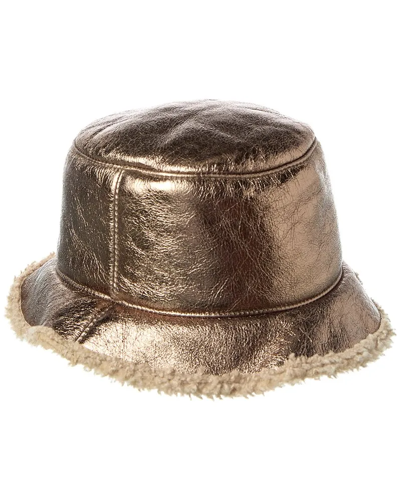 Brunello Cucinelli Shearling Hat Gold