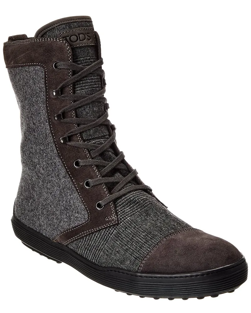 TOD'S TOD’s Flannel & Suede Boot Grey