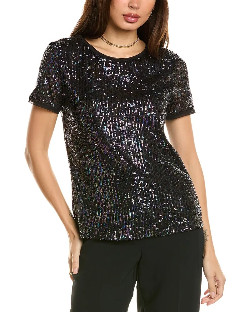 Anne Klein Banded T-Shirt Black