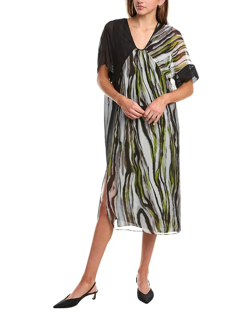 Diane von Furstenberg Ange Silk-Blend Maxi Dress Black