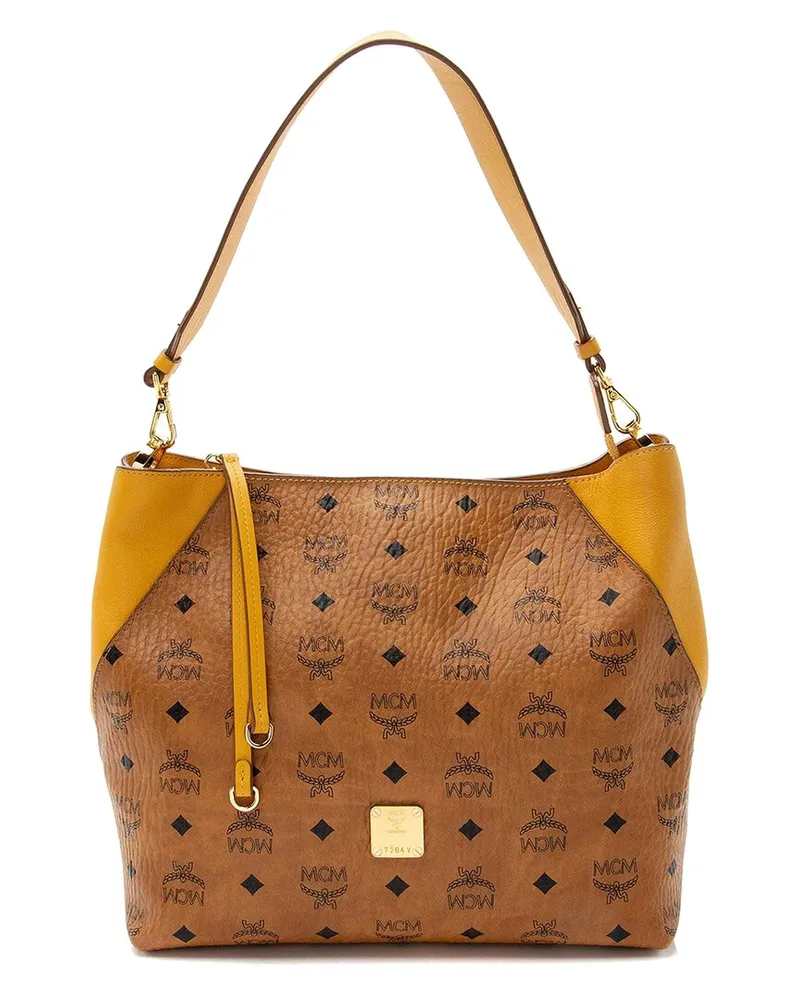 MCM Brown Visetos Klara Medium Hobo (Authentic Pre-Loved Nocolor