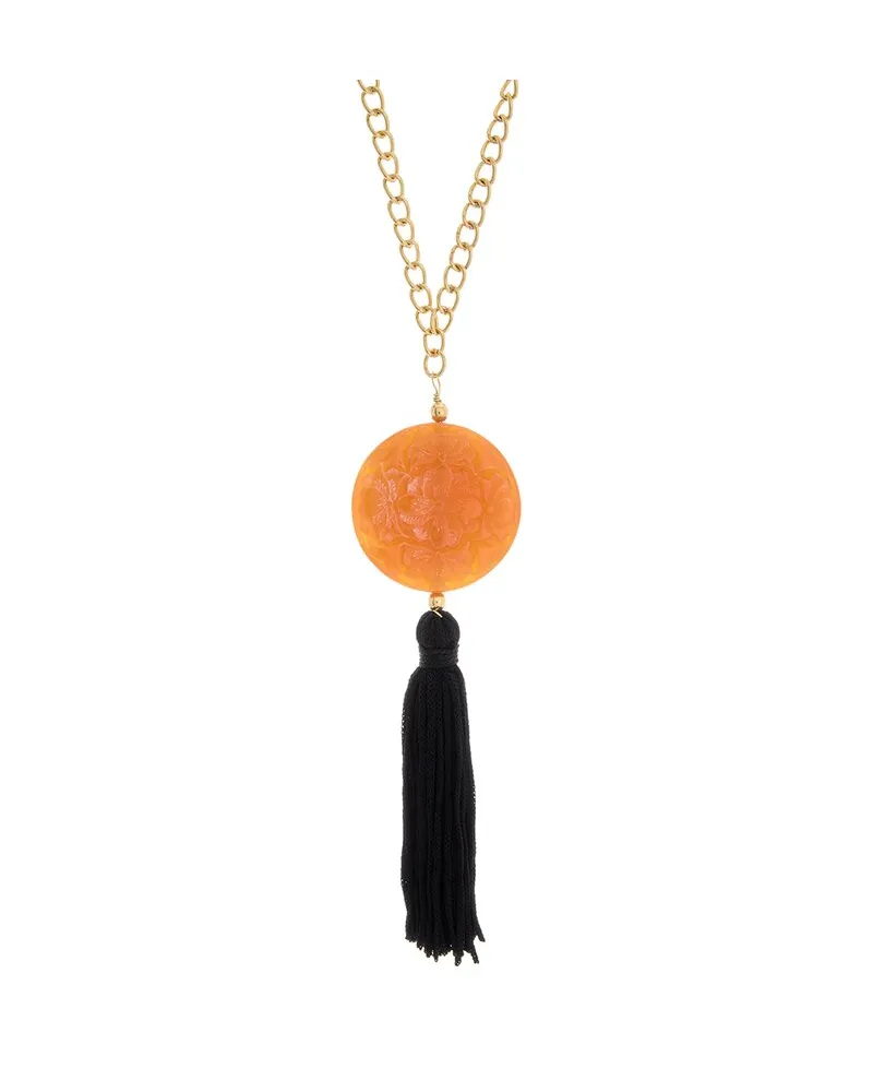 Kenneth Jay Lane 18K Plated Pendant Necklace Nocolor